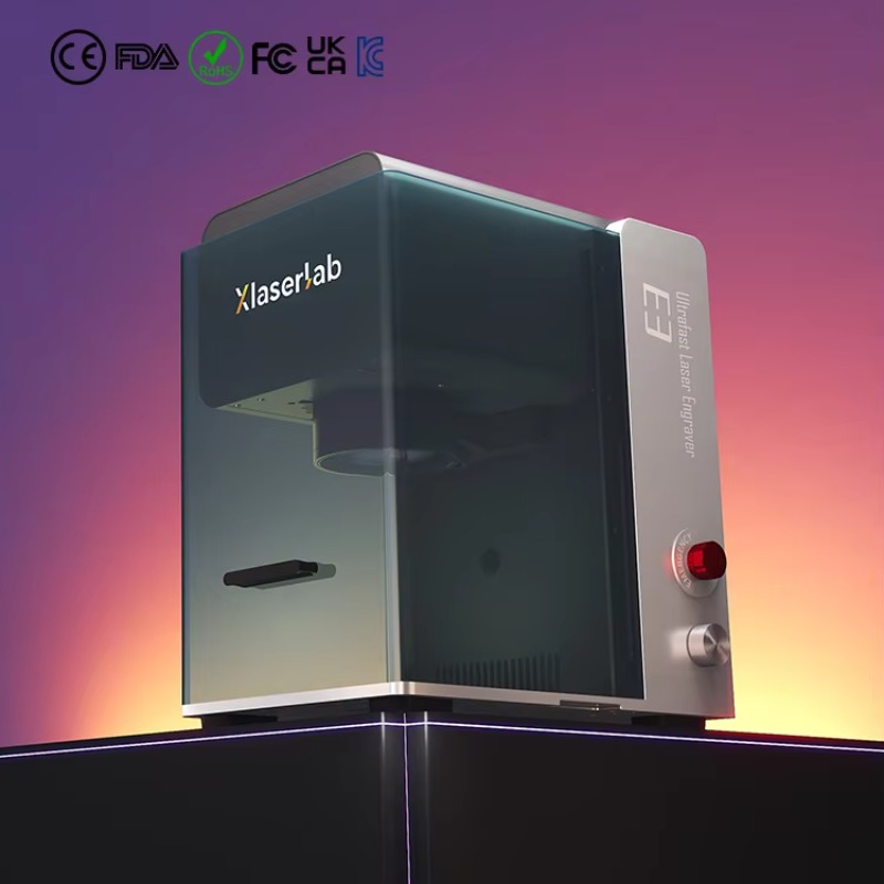 Industrial Grade Laser Engraver - E3 UVレーザー彫刻機 10000mm/s高速 産業グレード 石材・木材・革対応 AI/DXF対応