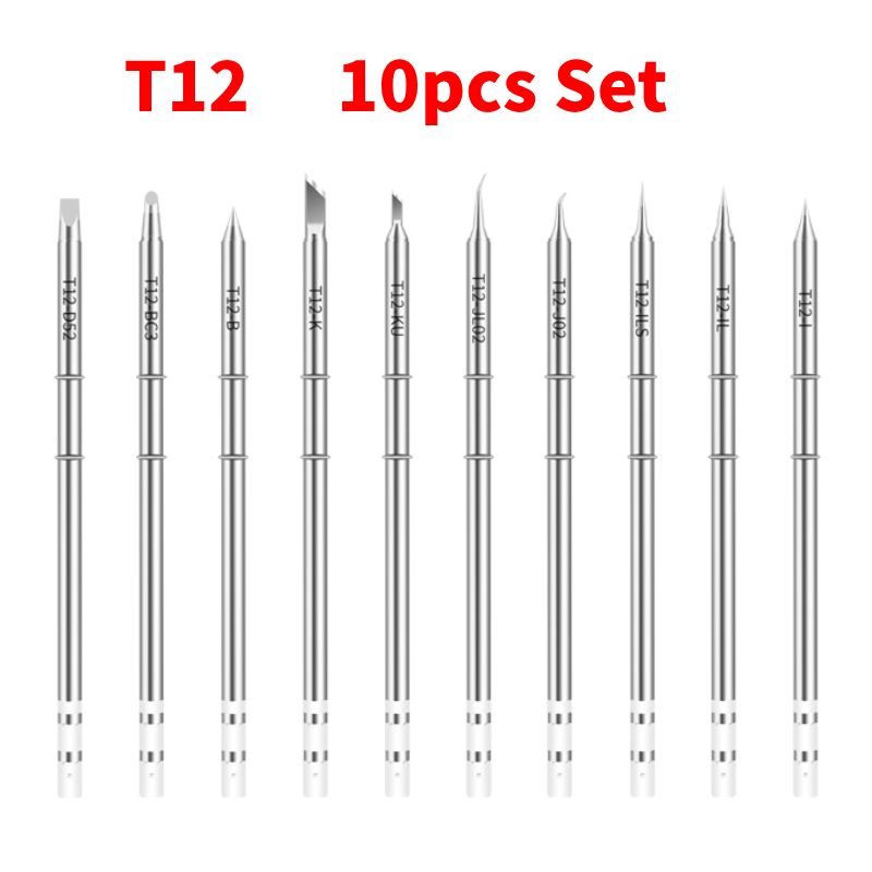 Industrial Laser Soldering Iron - 10 個 T12 セットはんだごてチップ各種モデル T12-K KU