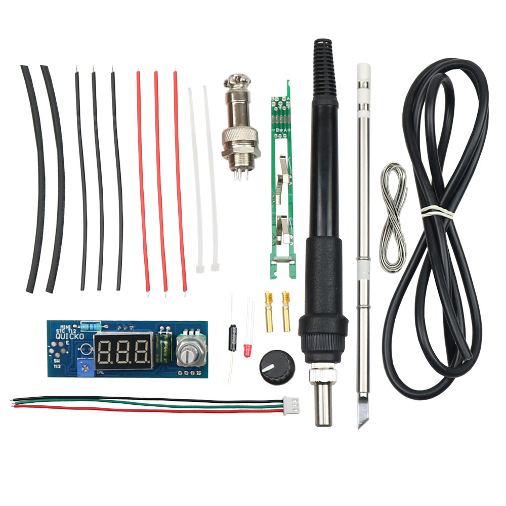 Industrial Laser Soldering Iron - STC-T12 はんだごて DIY キット/ユニットデジタルはんだごてステーション温度コントローラーキット/QUICKO MINI STC-LED-T12
