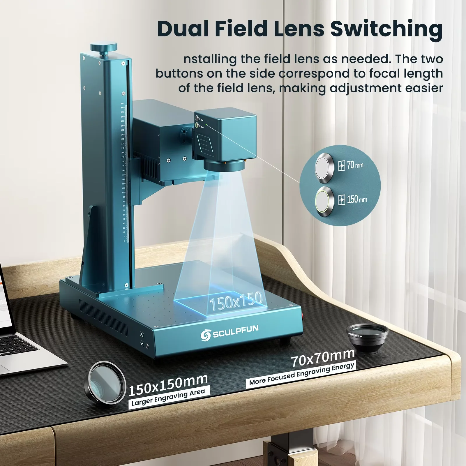Industrial Grade Laser Engraver - SCULPFUN V5 UVレーザー彫刻機 工業用グレードマシン 3Dレリーフ彫刻対応 透明アクリル、金属、あらゆる素材に対応