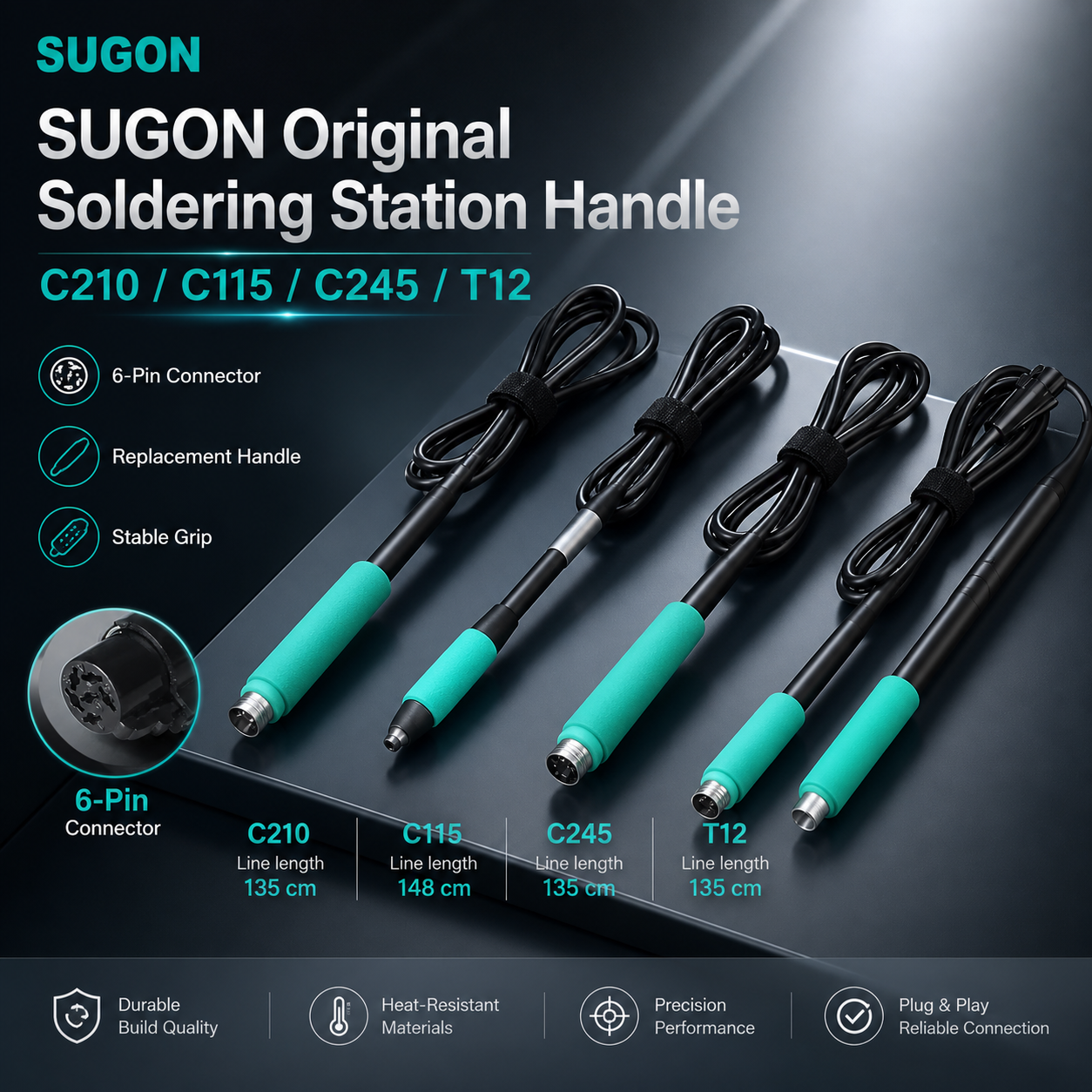Industrial Laser Soldering Iron - SUGON はんだごてハンドル T12 T15 T210 T245