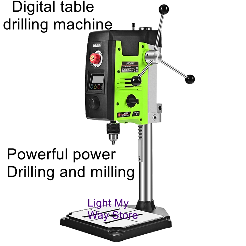 Industrial Laser Drill - ミニ強力テーブルドリルマシン、デジタルディスプレイ、レーザー、小型、工業用、クロステーブル、ジグミリング、DIY、220v