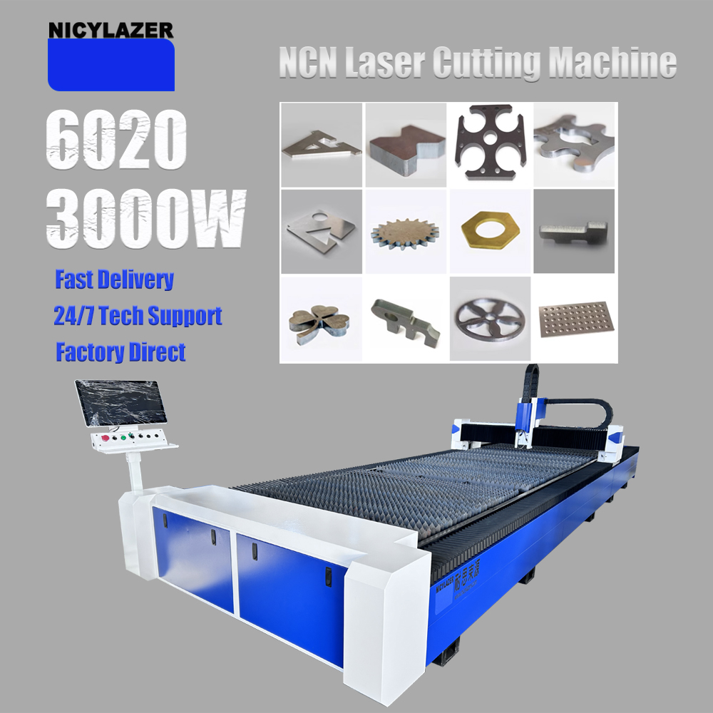 Industrial Laser Cutter For Metal - CNC 3000W 6020 ファイバーレーザー切断機 金属板鋼板カッター 産業機器