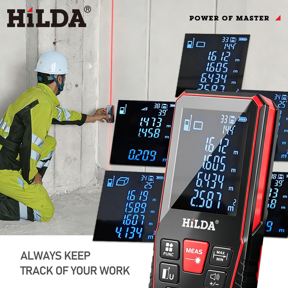Industrial Laser Rangefinder - HILDA レーザー距離計 40/100/120 メートルデジタルレーザー距離計高精度距離計電子測定定規