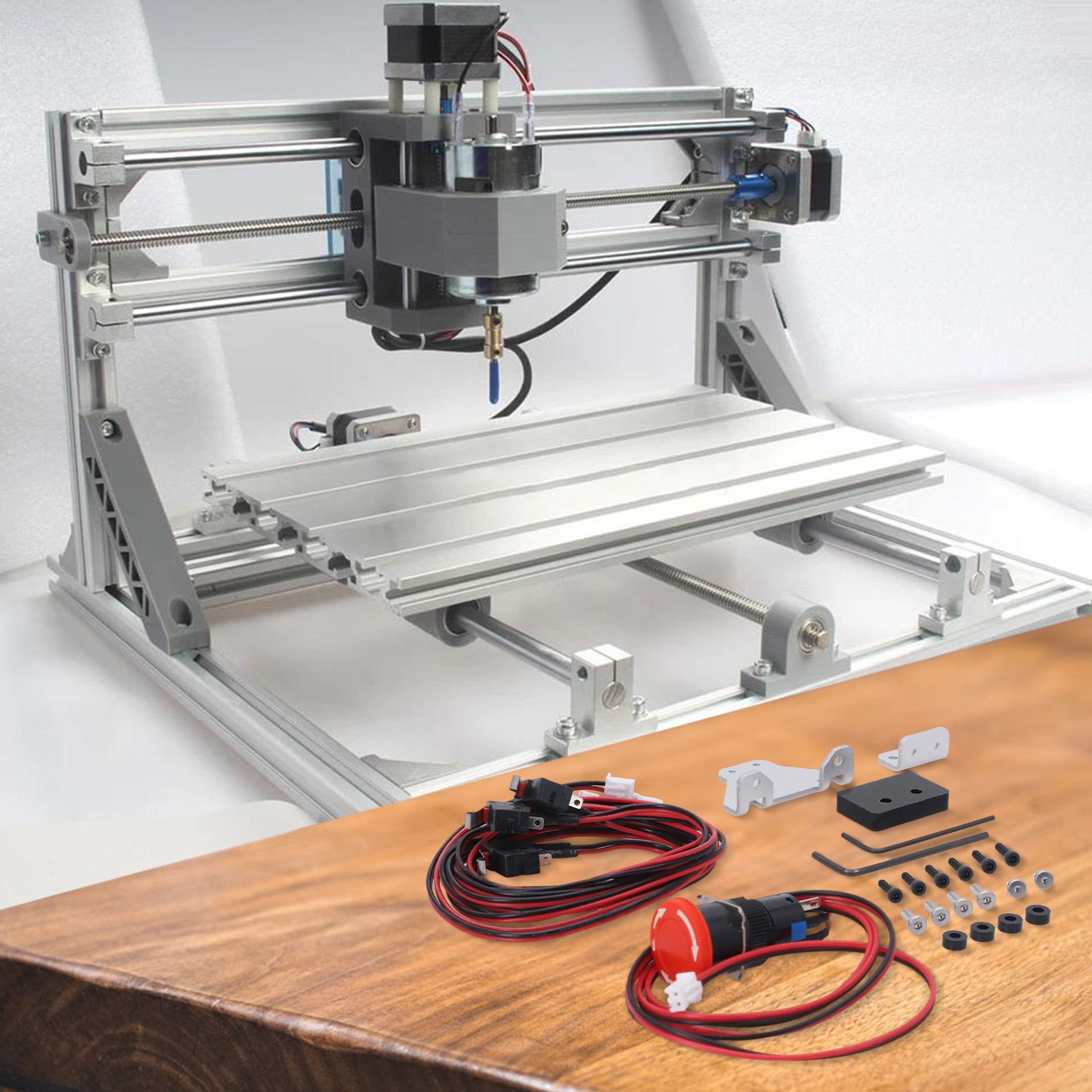 リミットスイッチと緊急停止ボタンキット CNC 3018 P - Limit Switch Cnc のレビューと価格