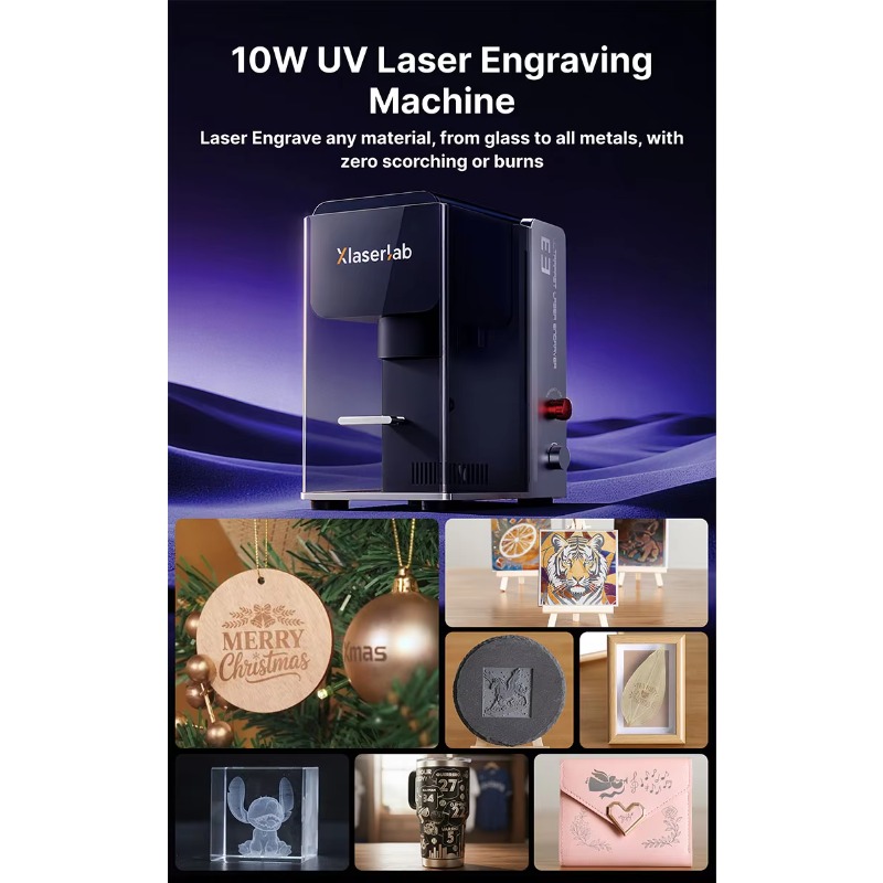 E3 UVレーザー彫刻機 10000mm/s高速 産業グレー - Industrial Grade Laser Engraver のレビューと価格