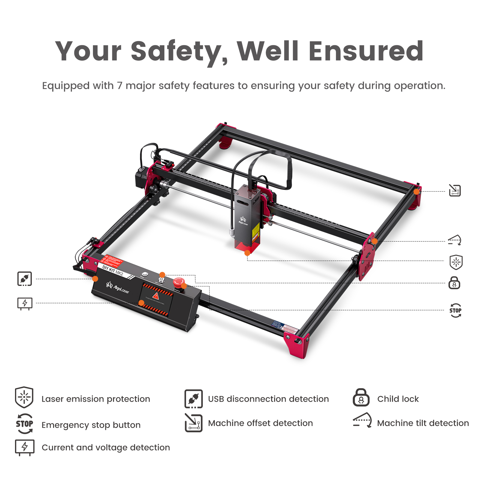 Algolaser-レーザー彫刻機,DIYキット,mk2,1 - Laser Marking Machine のレビューと価格