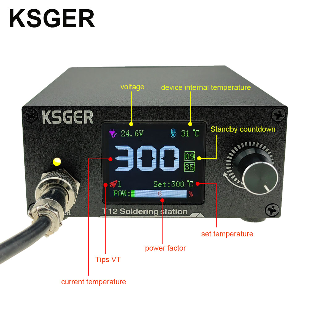 KSGER T12 はんだステーションアイロンのヒント ST - Industrial Laser Soldering Iron のレビューと価格