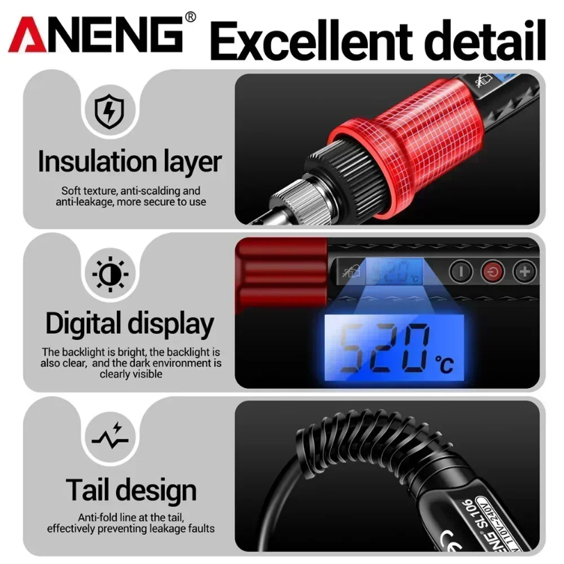 ANENG SL106 電動はんだごて 温度調節可能 溶接  - Industrial Laser Soldering Iron のレビューと価格