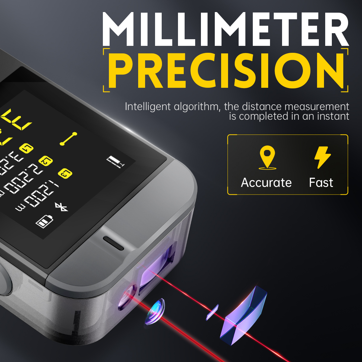 Fnirsi 40デジタルレーザー巻尺40mレーザー距離計正 - Industrial Laser Rangefinder のレビューと価格