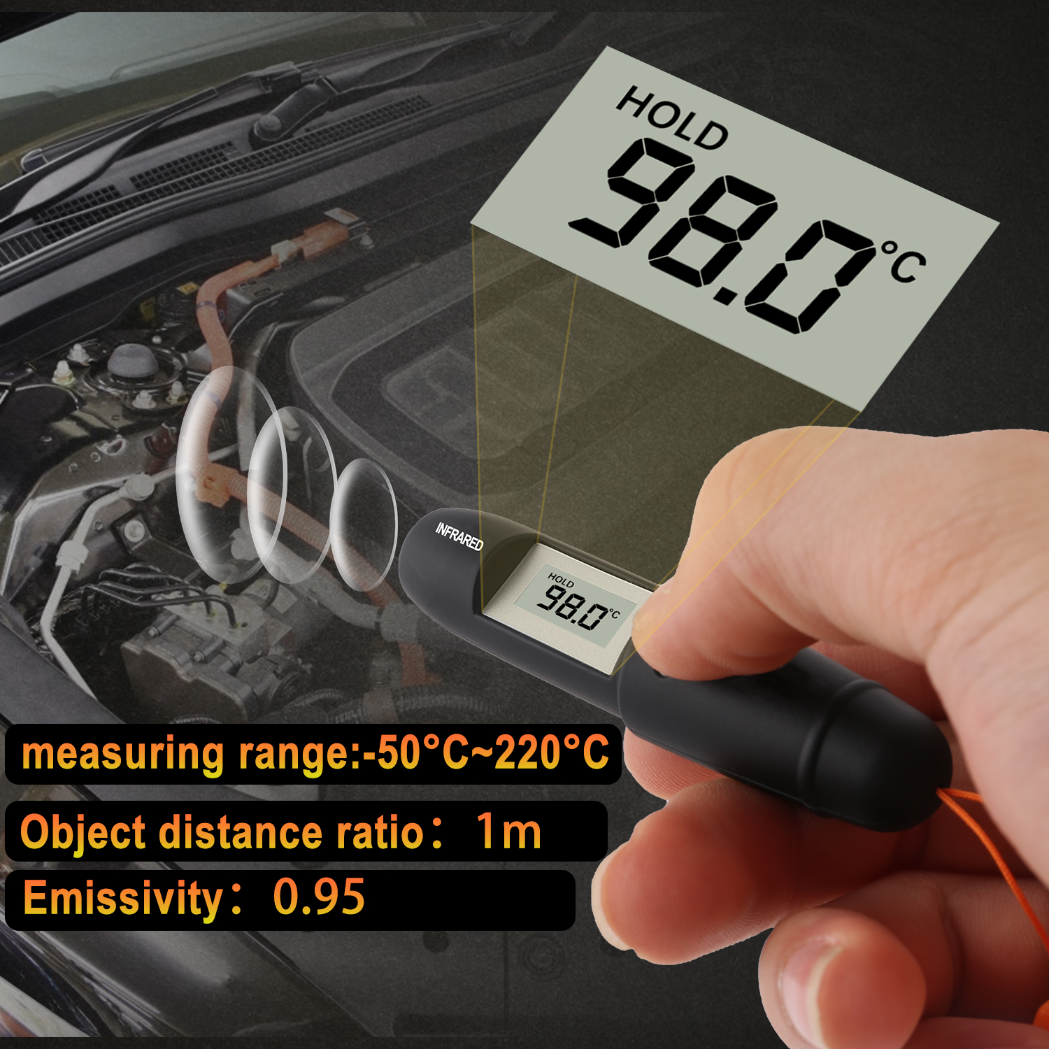 ミニ赤外線デジタル温度計,ペン型,非接触高温計,-50〜22 - Industrial Laser Pen のレビューと価格