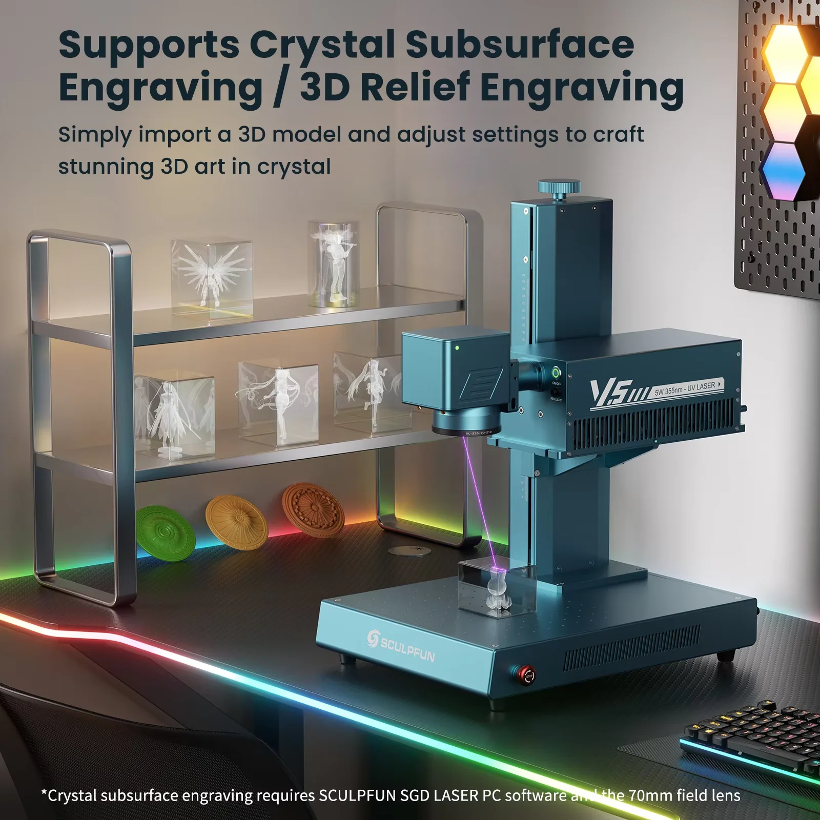 SCULPFUN V5 UVレーザー彫刻機 工業用グレードマ - Industrial Grade Laser Engraver のレビューと価格