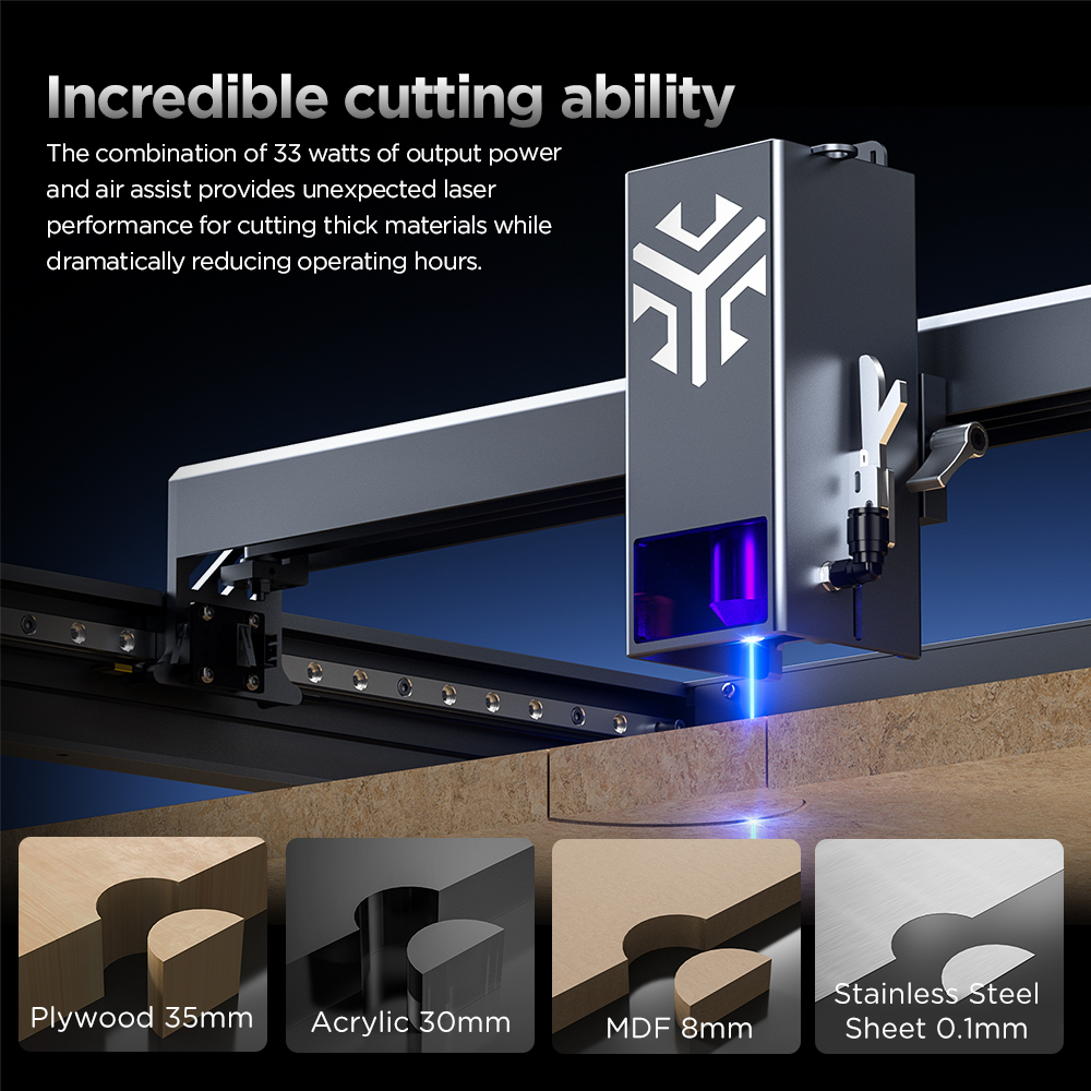 ACMER P2 レーザー彫刻機 33W 20W 10W エ - Industrial Laser Cutters のレビューと価格