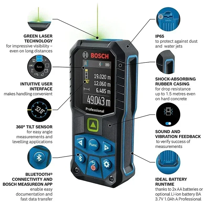 BOSCH GLM 50-27 CG レーザー距離計高精度軽 - Industrial Laser Rangefinder のレビューと価格