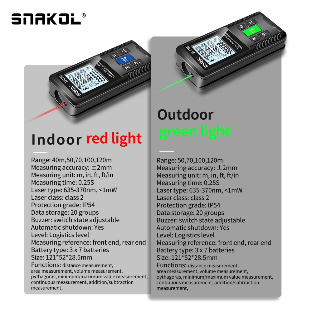 Snakol レーザー距離計 40 メートル 50 メートル - Industrial Laser Rangefinder のレビューと価格