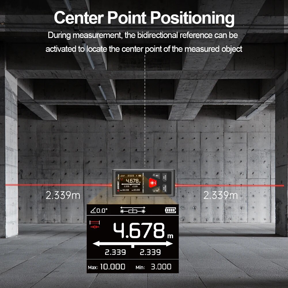 SNDWAY デュアルレーザー距離計充電式双方向レーザー距離 - Industrial Laser Rangefinder のレビューと価格