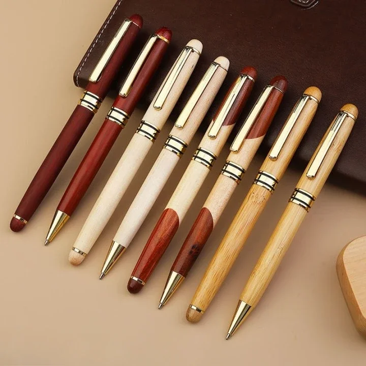 カスタムロゴ竹木製署名ボールペン、会社名、メープル、ブナ材、 - Industrial Laser Pen のレビューと価格