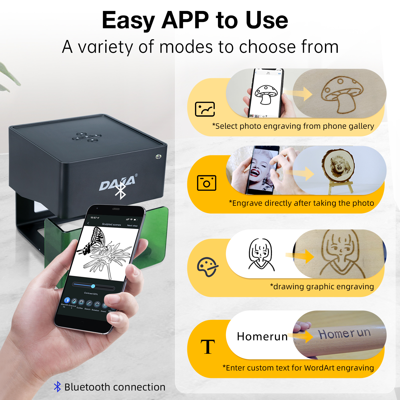DAJA DJ6 ミニポータブルレーザー彫刻 Diy Blu - Laser Marking Machine のレビューと価格
