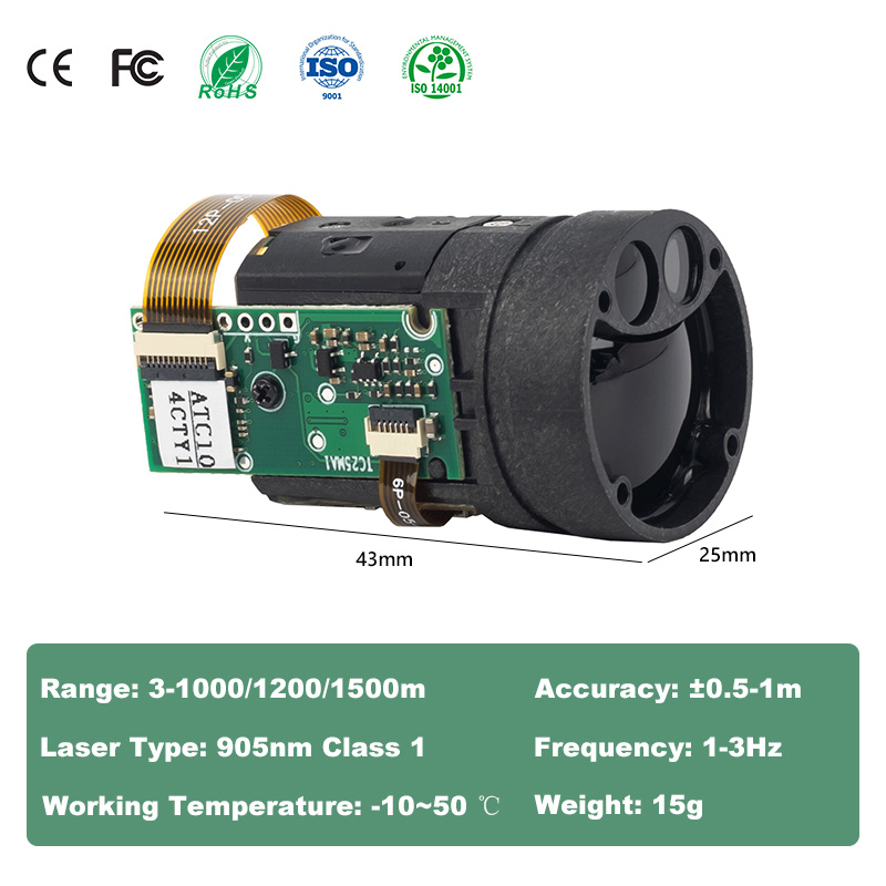 軽量1000m暗視長距離測定装置レーザーセンサー工業用 - Industrial Laser Measuring Device のレビューと価格